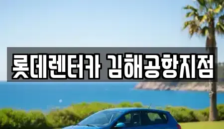 부산 강서구 대저2동 렌트카 전문 롯데렌터카 김해공항지점