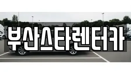 부산광역시 금정구 두구동 렌트카 전문 부산스타렌터카