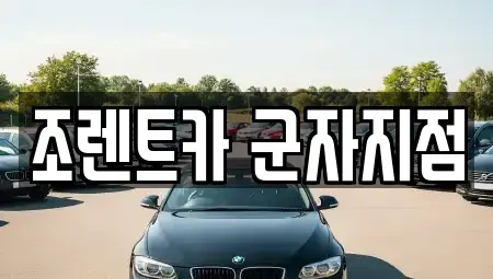 서울 광진구 군자동 렌트카 전문 조렌트카 군자지점
