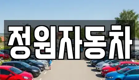 서울 용산구 원효로4가 중고차 전문 정원자동차