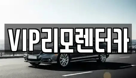 서울 중구 신당동 렌트카 전문 VIP리모렌터카