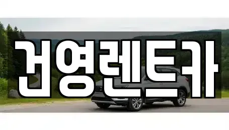 서울특별시 강동구 명일동 단기렌트카 전문 건영렌트카
