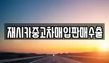 서울특별시 강동구 명일동 중고차매입 전문 재시카중고차매입판매수출