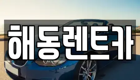 서울특별시 구로구 가리봉동 렌트카 전문 해동렌트카