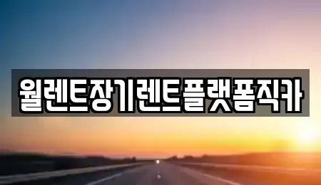 서울특별시 노원구 장기렌트카 전문 월렌트장기렌트플랫폼직카