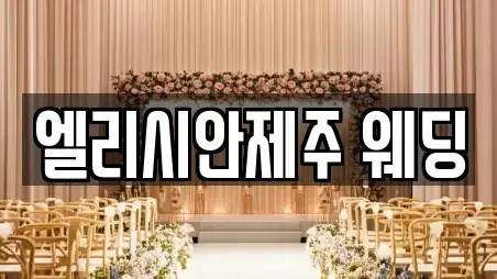 엘리시안제주 웨딩