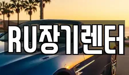 인천 연수구 동춘동 장기렌트카 전문 RU장기렌터
