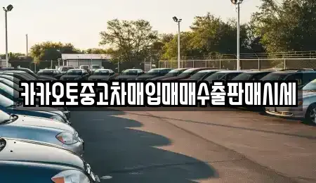 인천 연수구 동춘동 중고차 전문 카카오토중고차매입매매수출판매시세