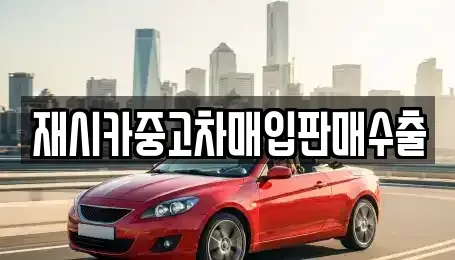인천광역시 중구 사동 중고차매입 전문 재시카중고차매입판매수출