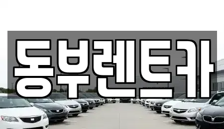 전남 광양시 광양읍 렌트카 전문 동부렌트카