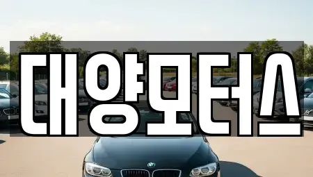 전남 목포시 금동1가 중고차 전문 대양모터스