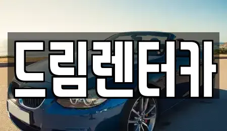 전남 목포시 산정동 장기렌트카 전문 드림렌터카