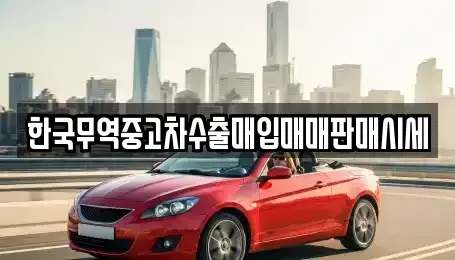 전라남도 목포시 석현동 중고차매입 전문 한국무역중고차수출매입매매판매시세