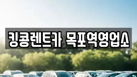 전라남도 목포시 호남동 장기렌트카 전문 킹콩렌트카 목포역영업소