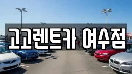 전라남도 여수시 종화동 렌트카 전문 고고렌트카 여수점