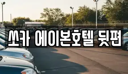 전북 군산시 신영동 렌트카 전문 쏘카 에이본호텔 뒷편