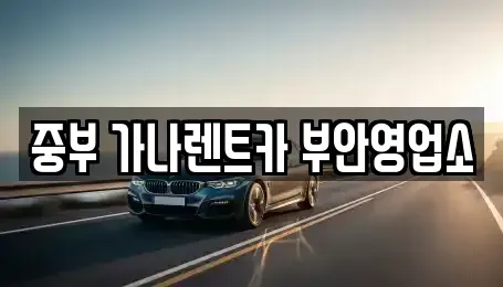 전북 김제시 진봉면 렌트카 전문 중부 가나렌트카 부안영업소