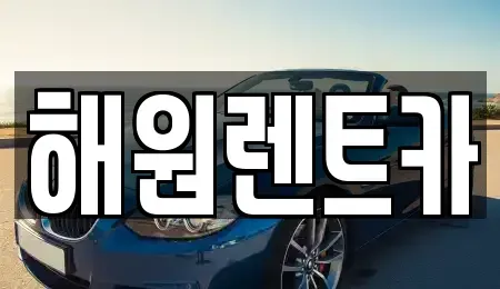 전북특별자치도 군산시 비응도동 렌트카 전문 해원렌트카