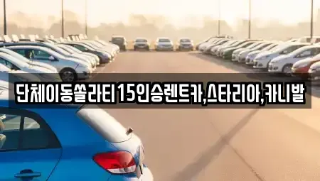 전북특별자치도 군산시 장미동 렌트카 전문 단체이동쏠라티15인승렌트카,스타리아,카니발