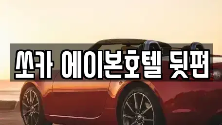 전북특별자치도 군산시 장미동 렌트카 전문 쏘카 에이본호텔 뒷편
