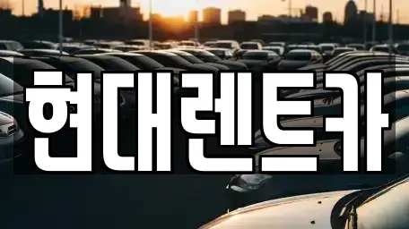 전북특별자치도 군산시 장미동 렌트카 전문 현대렌트카
