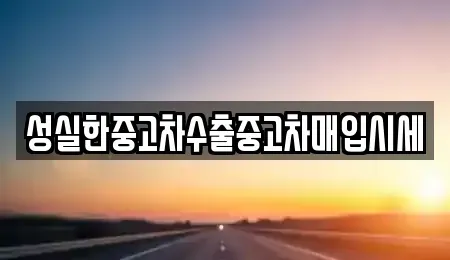 전북특별자치도 군산시 장미동 중고차매입 전문 성실한중고차수출중고차매입시세