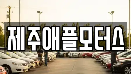제주 제주시 영평동 중고차 전문 제주애플모터스