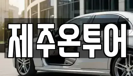 제주 제주시 화북일동 렌트카 전문 제주온투어