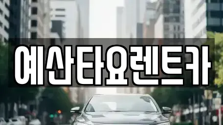 충남 서산시 해미면 렌트카 전문 예산타요렌트카