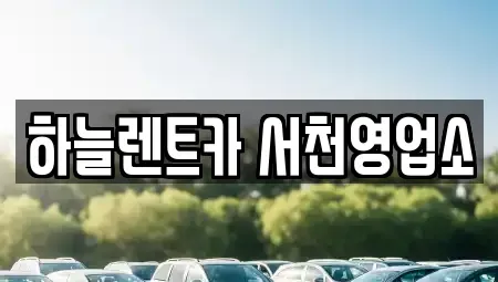 충남 서천군 마서면 렌트카 전문 하늘렌트카 서천영업소