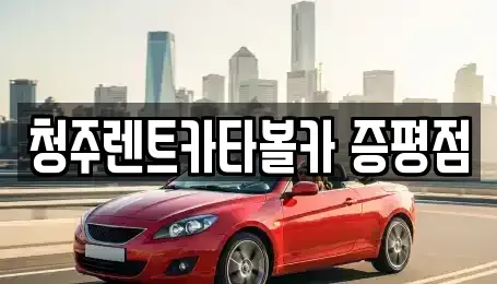 충북 증평군 도안면 렌트카 전문 청주렌트카타볼카 증평점