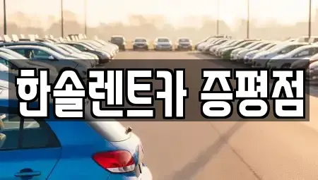 충북 증평군 도안면 렌트카 전문 한솔렌트카 증평점