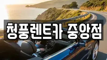 충청북도 청주시 상당구 월오동 렌트카 전문 청풍렌트카 중앙점