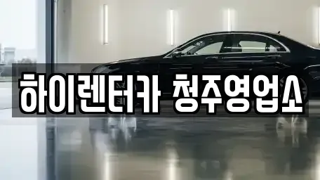 충청북도 청주시 청원구 정상동 렌트카 전문 하이렌터카 청주영업소